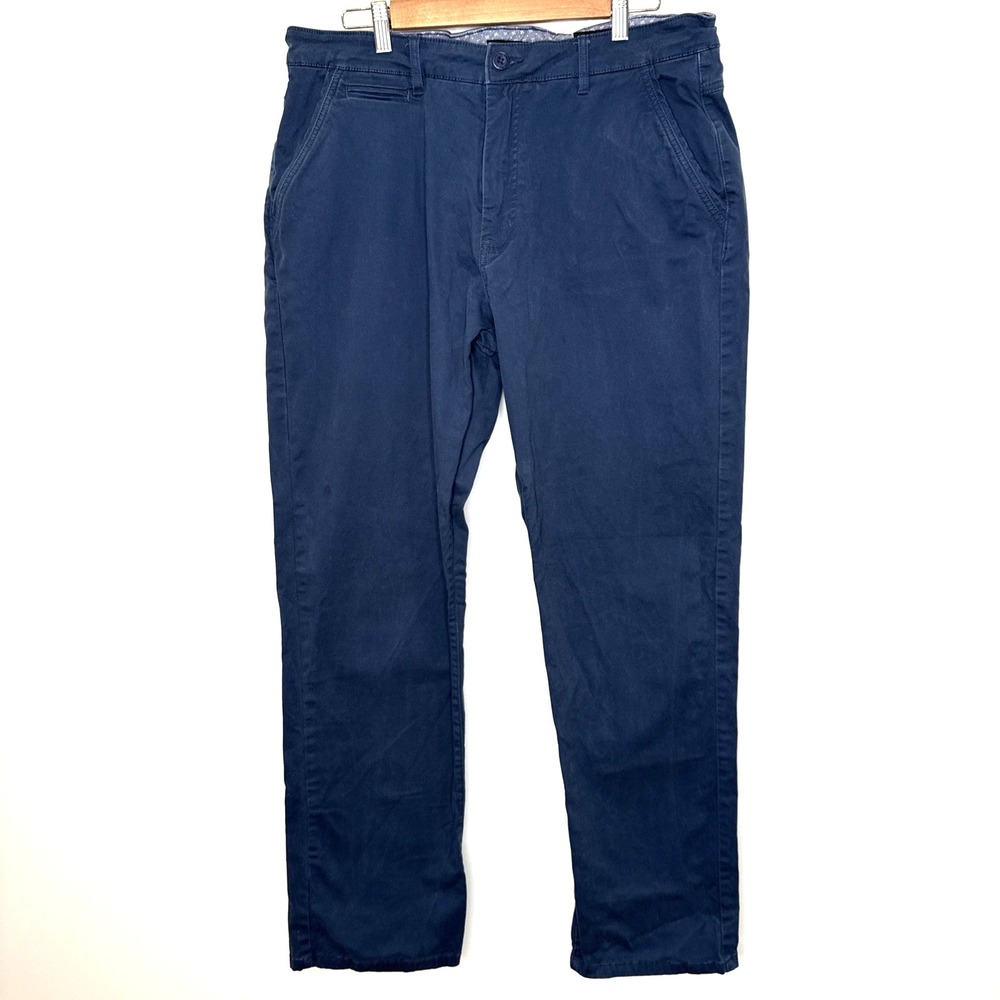 American Tall Mason Semi Relaxed Chino‎ Khaki Pants Long Blue Office Men's 38x36